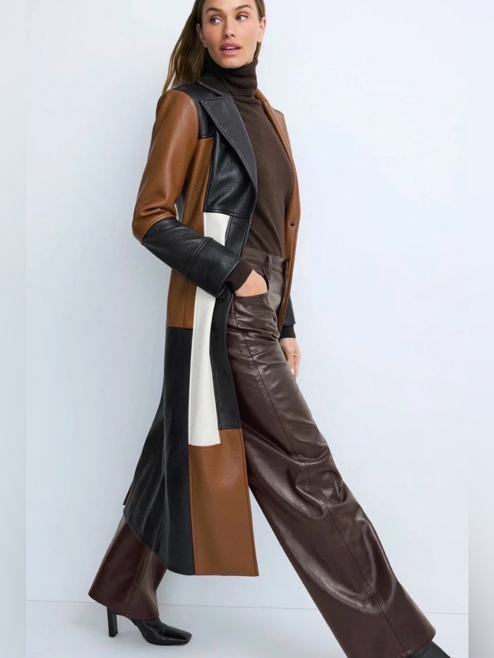 Ronny Kobo Carla Faux Leather Coat size 8 - Picture 11 of 17